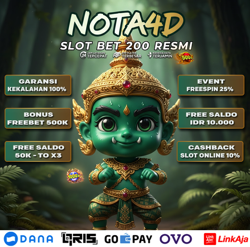 NOTA4D: Akses Mudah Link Situs Slot Bet 200 Resmi Agen Slot Online Terpercaya Super Gacor image 1